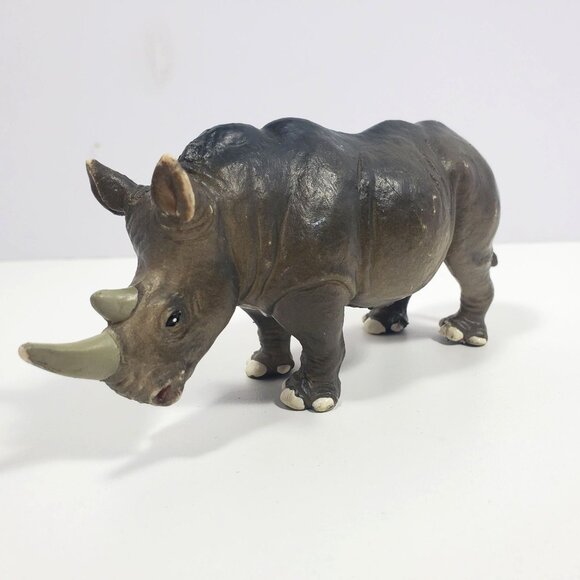 Safari Ltd White Rhino Mom & Baby 1996 Figure Lot - Picture 6 of 16